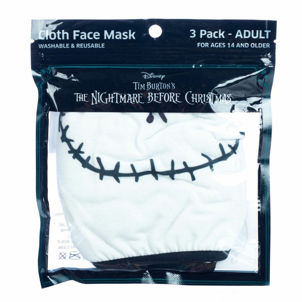 Nightmare Before Christmas 3 Pack Adjustable Face Covers
